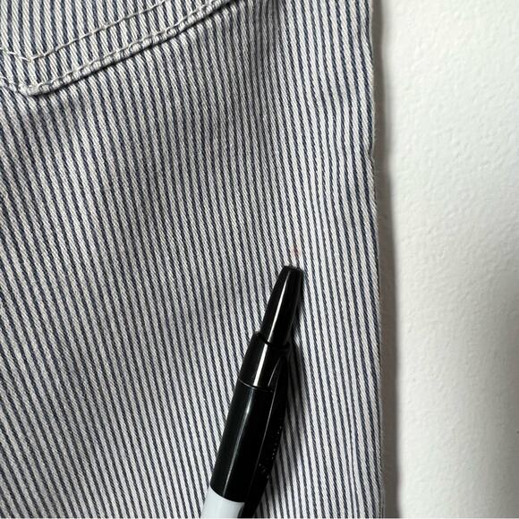 H&M Striped‎ Ankle Skinny Jeans Size 6 Blue White Denim Pants - Picture 5 of 8
